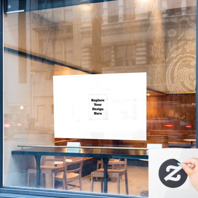 Erstellen Sie Ihr eigenes Weiß  Fensteraufkleber (Café-Fenster)