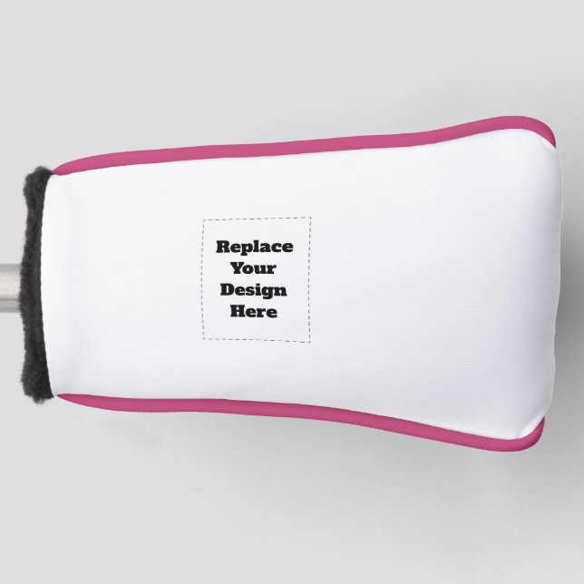 Erstellen Sie Ihr eigenes Weiß  Golf Headcover (Vorderseite)
