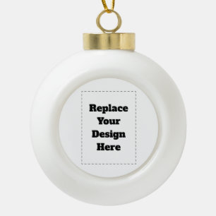 Erstellen Sie Ihr eigenes Weiß  Keramik Kugel-Ornament