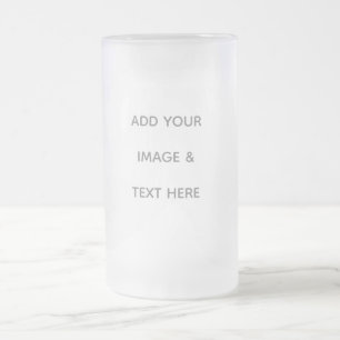 Erstellen Sie Ihr eigenes Weiß Mattglas Bierglas