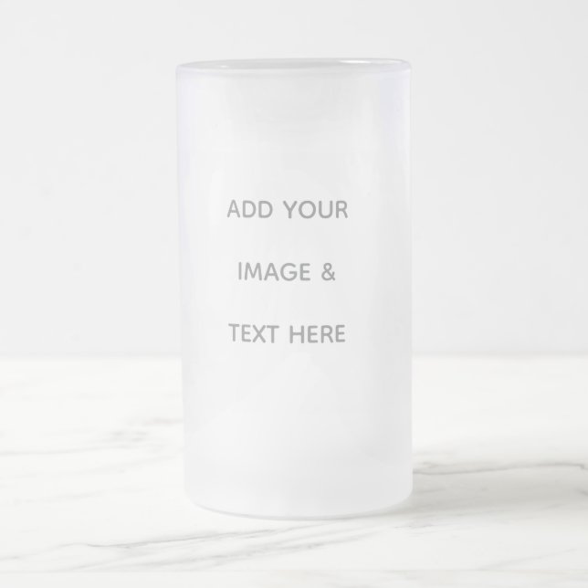 Erstellen Sie Ihr eigenes Weiß  Mattglas Bierglas (Mittel)