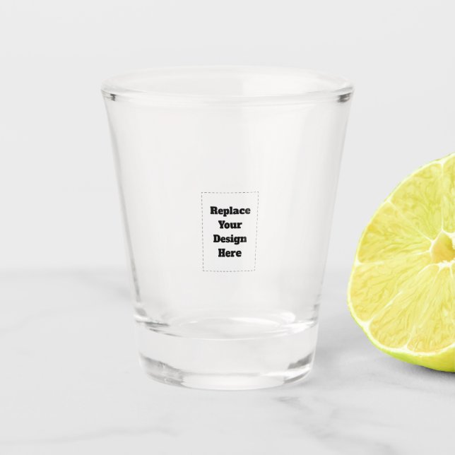 Erstellen Sie Ihr eigenes Weiß  Schnapsglas (Vorderseite)