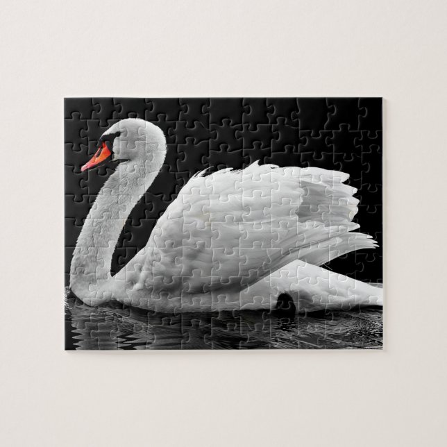 Erstellen Sie Ihr eigenes Weiß-Schwan-Natur-Foto Puzzle (Horizontal)