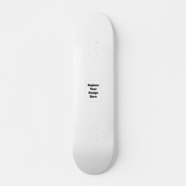Erstellen Sie Ihr eigenes Weiß  Skateboard (Vorne)