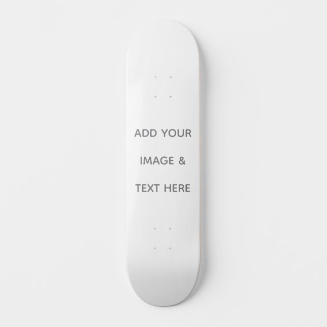 Erstellen Sie Ihr eigenes Weiß  Skateboard (Vorderseite)