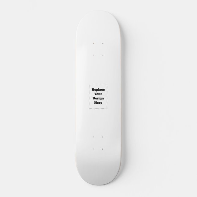 Erstellen Sie Ihr eigenes Weiß Skateboard (Vorderseite)