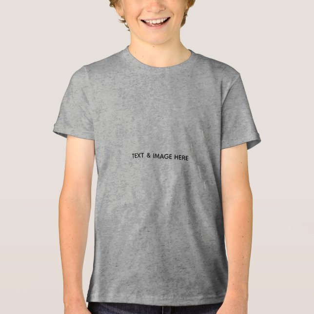 Erstellen Sie Ihr eigenes Weiß Tri-Blend Shirt (Vorderseite)