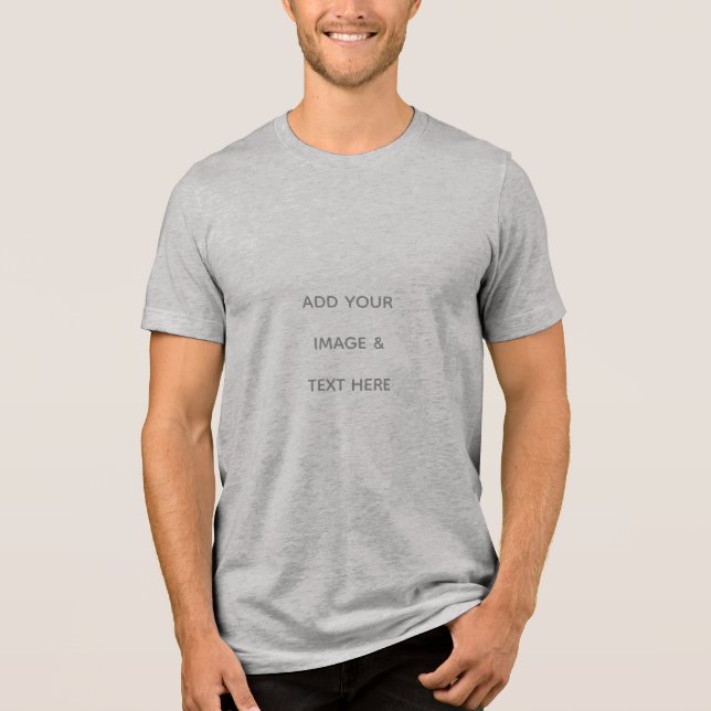 Erstellen Sie Ihr eigenes Weiß  Tri-Blend Shirt (Vorderseite)