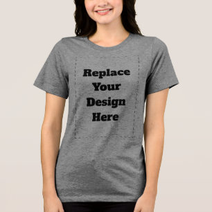 Erstellen Sie Ihr eigenes Weiß Tri-Blend Shirt
