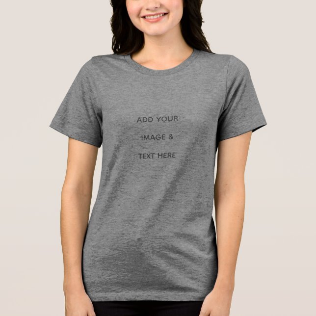 Erstellen Sie Ihr eigenes Weiß  Tri-Blend Shirt (Vorderseite)