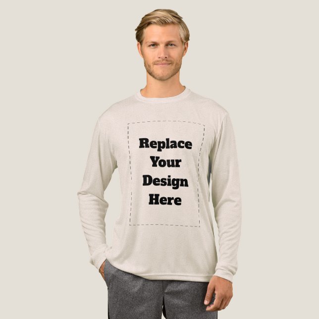 Erstellen Sie Ihr eigenes Weiß  Tri-Blend Shirt (Volle Vorderseite)