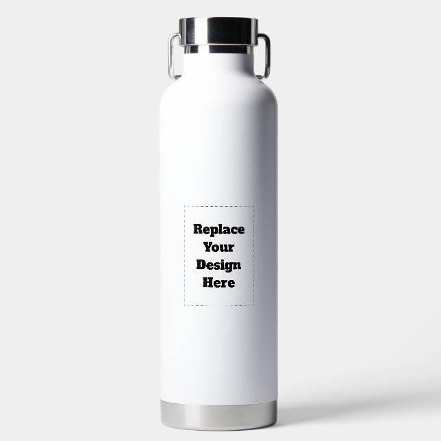 Erstellen Sie Ihr eigenes Weiß Trinkflasche (Vorderseite)