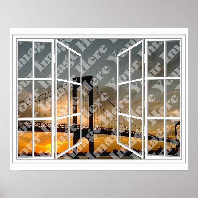 Erstellen Sie Ihr eigenes weißes 24 Pane Open Wind Poster (Vorne)