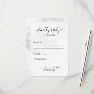 Erstellen Sie Ihr eigenes weißes Bokeh RSVP Karte