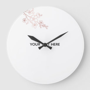Erstellen Sie Ihr eigenes weißes Elegant Große Wanduhr