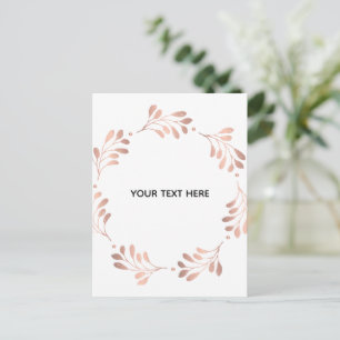 Erstellen Sie Ihr eigenes weißes Elegantes Postkarte