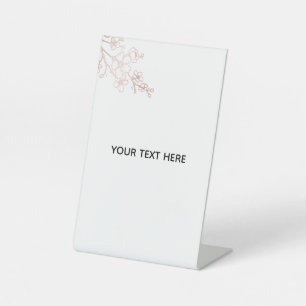 Erstellen Sie Ihr eigenes weißes Elegantes Sockelschild
