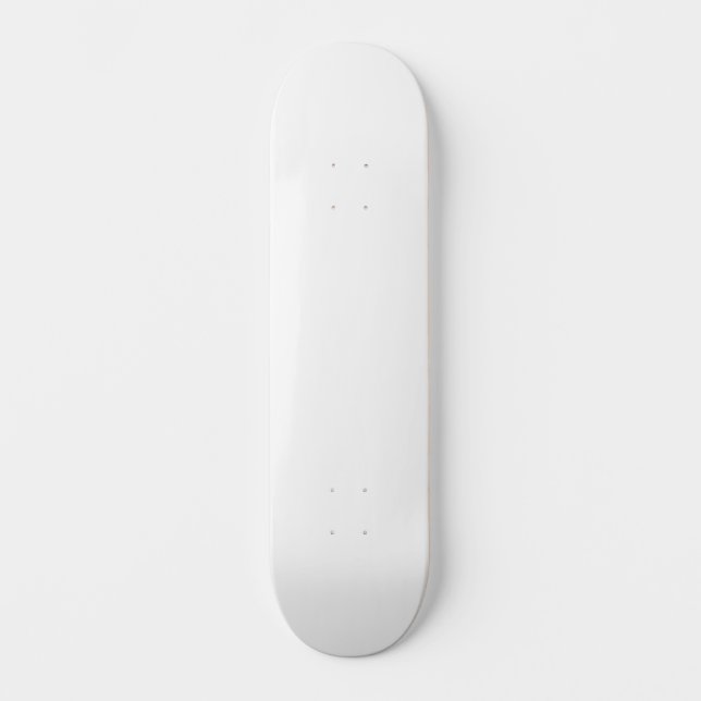 Erstellen Sie Ihr eigenes weißes, solides 8" Skate Skateboard (Vorderseite)