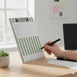 Erstellen Sie Ihr eigenes, weißes, weiße Streifen Mini Klemmbrett