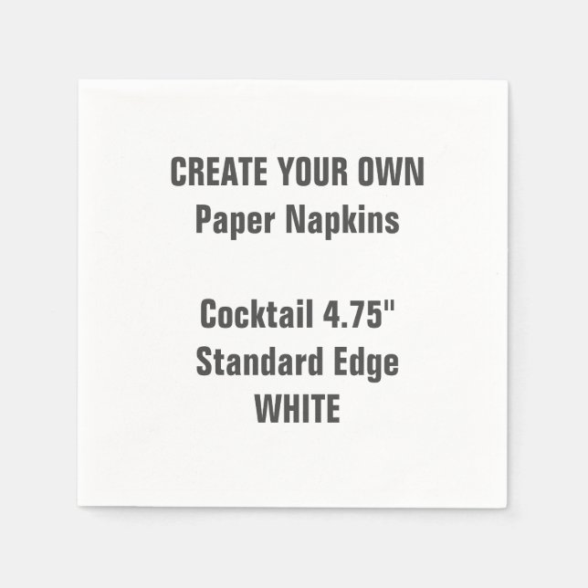 Erstellen Sie Ihr eigenes White Cocktail Papier Na Serviette (Vorderseite)