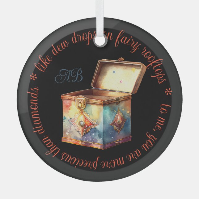 Erstellen Sie Ihr eigenes Zauberkunstfeld Erinneru Ornament Aus Glas (Vorderseite)