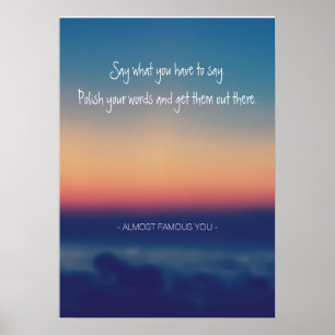 Erstellen Sie Ihr eigenes Zitat aus dem Sunset-Pos Poster