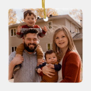 Erstellen Sie Ihr eigenes zweiseitiges Foto Keramikornament