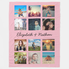Erstellen Sie Ihr individuelles 12 Collage Family Fleecedecke