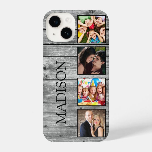 Erstellen Sie Ihr individuelles Foto Collage Rusti iPhone Hülle (Rückseite)