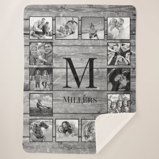 Erstellen Sie Ihr individuelles Foto Collage Rusti Sherpadecke (Vorderseite)