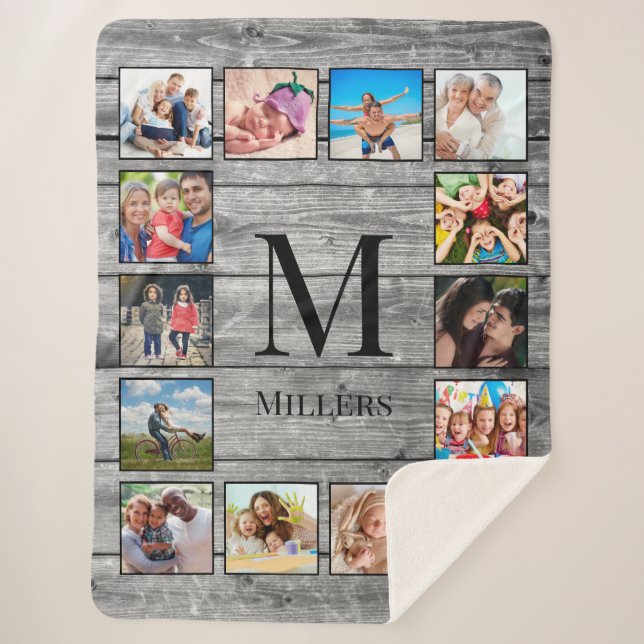 Erstellen Sie Ihr individuelles Foto Collage Rusti Sherpadecke (Vorderseite)