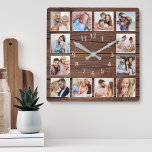 Erstellen Sie Ihr individuelles Foto Collage Rusti Uhr<br><div class="desc">Erstellen Sie einfach Ihre eigene personalisierte,  rustikale Holzputz-Wand-Uhr im Bauernstil mit Ihren individuellen Fotos. Um die besten Ergebnisse zu erzielen,  schneiden Sie die Bilder vor dem Hochladen auf Quadrat - mit dem Fokuspunkt in der Mitte.</div>