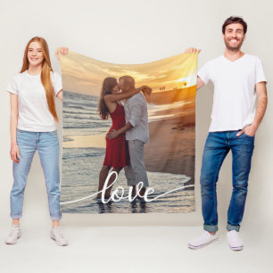 Erstellen Sie Ihr Liebesromantikfoto Fleecedecke