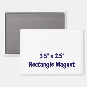 Erstellen Sie Ihr persönliches 3,5" x 2,5" Rechtec Magnet