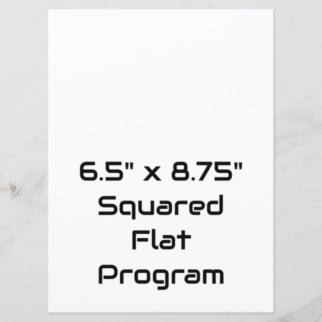 Erstellen Sie Ihr persönliches 6,5" x 8,75" quadra Programm (Vorderseite)