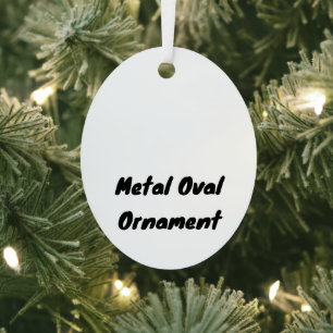 Erstellen Sie Ihr persönliches Metall-Oval-Ornamen Ornament Aus Metall