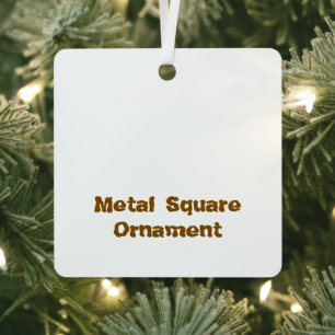 Erstellen Sie Ihr persönliches Metall-Quadrat-Orna Ornament Aus Metall