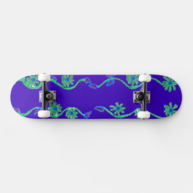 Erstellen Sie Ihr schönes Phantastisches Blau Skateboard (Horizontal)