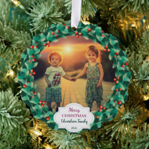 Erstellen Sie Ihr Weihnachtsfamilienfoto Weihnacht Ornament Karte