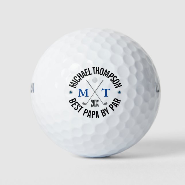 Erstellen Sie Ihre besten Papa Monogram Golf Balls Golfball (Vorderseite)