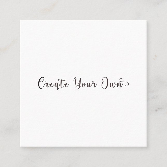 Erstellen Sie Ihre Business Card am Platz Quadratische Visitenkarte (Vorderseite)