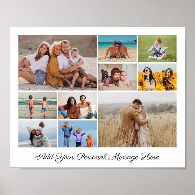 Erstellen Sie Ihre eigene 10-Foto Collage hinzufüg Poster (Vorne)
