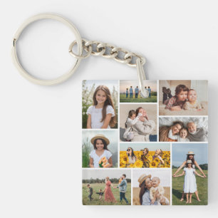 Erstellen Sie Ihre eigene 10-Foto-Collage Schlüsselanhänger