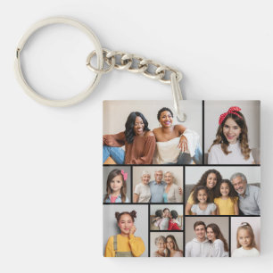 Erstellen Sie Ihre eigene 10-Foto-Collage Schlüsselanhänger