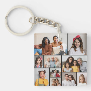 Erstellen Sie Ihre eigene 10-Foto-Collage Schlüsselanhänger