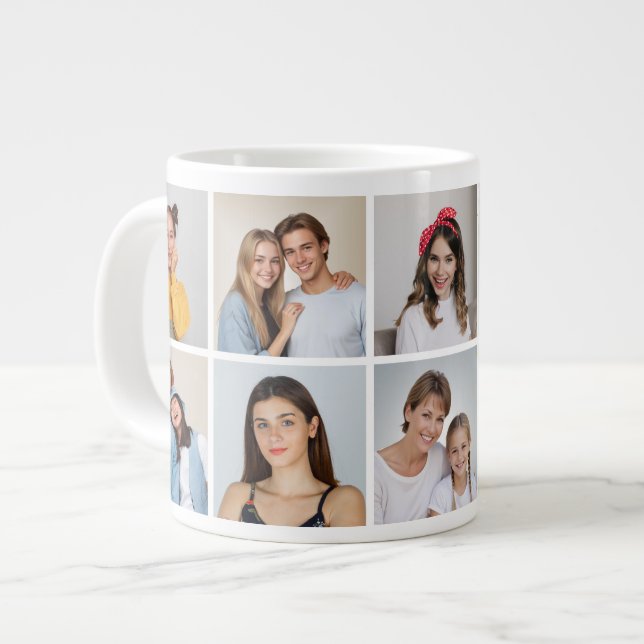 Erstellen Sie Ihre eigene 10-FotoCollage Jumbo-Tasse (Vorderseite Links)
