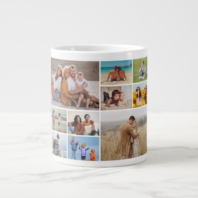 Erstellen Sie Ihre eigene 10-FotoCollage Jumbo-Tasse (Vorderseite)