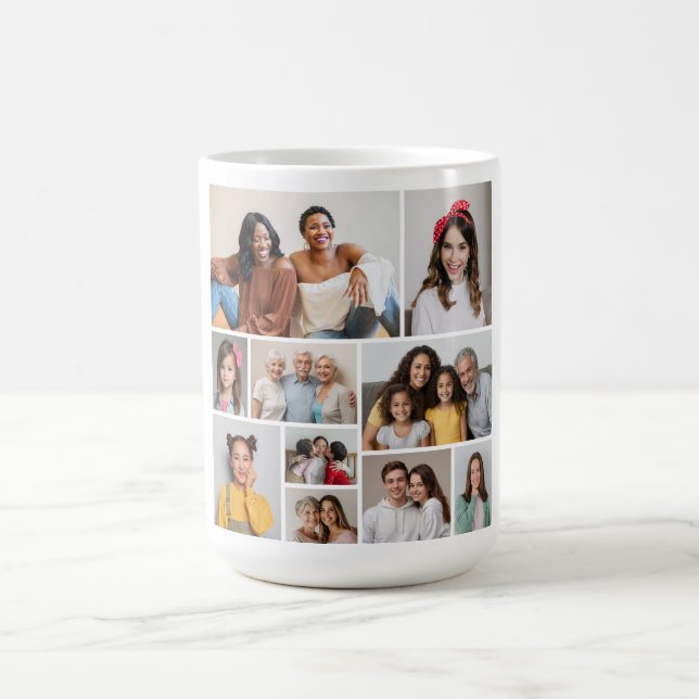 Erstellen Sie Ihre eigene 10-FotoCollage Kaffeetasse (Mittel)