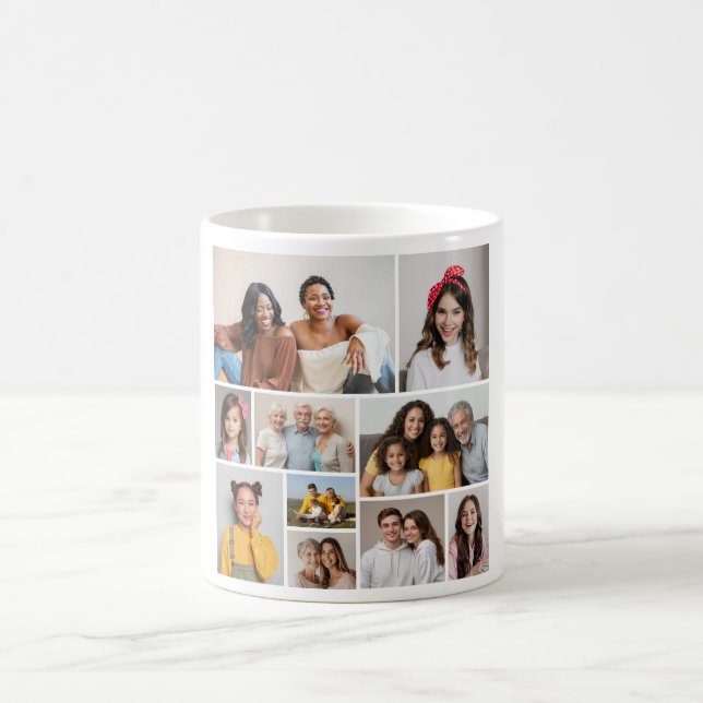 Erstellen Sie Ihre eigene 10-FotoCollage Kaffeetasse (Mittel)