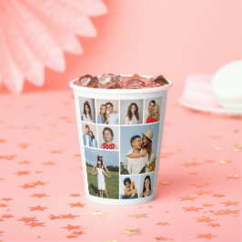 Erstellen Sie Ihre eigene 10-FotoCollage Pappbecher